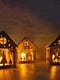 Набір підвісок з LED свічками. Два дерев'яні будиночки 13 см з підсвіткою | 6708418 | фото 2