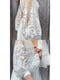 Сукня біла з пишною спідницею та з повітряними рукавами | 6506065 | фото 2