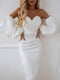 Сукня біла з пишними рукавами | 6506399 | фото 2