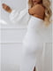 Платье белое с пышными рукавами | 6506399 | фото 3