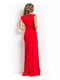 Сукня червона з вирізом на нозі | 6506633 | фото 3
