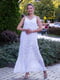 Платье А-силуэта белое с вышивкой | 6506232