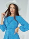 Платье-миди голубое в мелкий горошек | 6506272 | фото 2