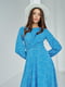 Платье-миди голубое в мелкий горошек | 6506272 | фото 4