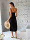 Шовкова сукня у білизняному стилі чорного кольору | 6506317 | фото 5