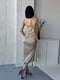 Шовкова сукня в білизняному стилі бежевого кольору | 6506318 | фото 3