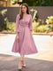 Сукня А-силуету пудрового кольору в горошок | 6708636 | фото 3