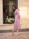 Сукня А-силуету пудрового кольору в горошок | 6708636 | фото 4