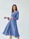 Платье А-силуэта синее в горошек | 6708637 | фото 3