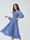 Сукня А-силуету синя у горошок | 6708637 | фото 4