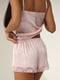 Комплект для сну “Фіалка” ніжно-рожевого кольору: майка та шорти | 6658551 | фото 4