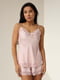 Комплект для сну “Фіалка” ніжно-рожевого кольору: майка та шорти | 6658551