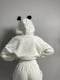 Трикотажний плюшевий молочний костюм з худі та джогерами оверсайз | 6710469 | фото 2