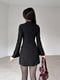 Чорна міні-сукня А-силуету з кишенями-обманками | 6710489 | фото 3