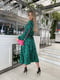 Зелена міді-сукня з поясом в яскравий принт | 6710500 | фото 4