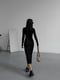 Чорна облягаюча максі-сукня з глибоким розрізом | 6710518 | фото 3