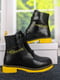 Ботинки желто-черные с принтом | 6708882 | фото 2