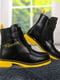 Ботинки желто-черные с принтом | 6708882 | фото 3