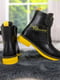 Ботинки желто-черные с принтом | 6708882 | фото 5