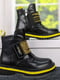 Ботинки желто-черные на яркой подошве | 6708889