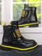 Ботинки желто-черные на яркой подошве | 6708889 | фото 2