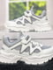 Текстильные кроссовки на легкой пенковой подошве белые | 6710218 | фото 2