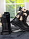 Ботинки черные с зайчиками | 6710441 | фото 5