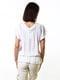 Вільна біла футболка з мереживним оздобленням | 6710784 | фото 4