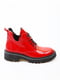 Червоні черевики на шнурівці  | 6710816 | фото 2
