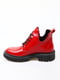 Червоні черевики на шнурівці  | 6710816 | фото 3