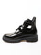 Чорні лаковані черевики з функціональними ремінцями | 6710819 | фото 3