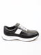 Чорно-білі шкіряні кросівки на шнурівці | 6710830 | фото 2