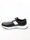 Чорно-білі шкіряні кросівки на шнурівці  | 6710830 | фото 3