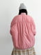 Зимовий рожевий oversize бомбер зі спущеними плечима | 6710861 | фото 6