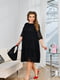 Шифонова чорна сукня А-силуету на підкладці | 6710881 | фото 2