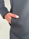 Сірий костюм-трійка: подовжена оверсайз толстовка, майка та легінси в рубчик | 6710908 | фото 6
