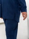 Синій монохромний костюм з сорочкою та штанами | 6712245 | фото 4