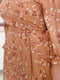 Штапельна бежева сукня в квітковий принт, доповнена поясом-зав’язкою | 6712271 | фото 4