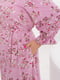 Штапельна рожева сукня в квітковий принт, доповнена поясом-зав’язкою | 6712275 | фото 4