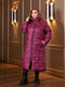 Зимове стьобане пальто бордового кольору | 6712284 | фото 5