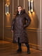 Зимове стьобане пальто коричневого кольору | 6712285 | фото 6