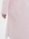 Тепла нічна сорочка ніжно-рожевого  кольору з принтом та  маска для сну на резинці | 6712314 | фото 4