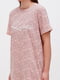 Нічна сорочка рожевого кольору з друкованим малюнком | 6712311 | фото 3