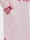 Тепла нічна сорочка світло-рожева з принтом та  маска для сну на резинці | 6712318 | фото 4