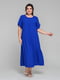 Платье синее из американского крепа | 6712434 | фото 2