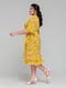 Шифоновое желтое платье с принтом | 6712438 | фото 4