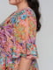 Шифоновое платье персикового цвета с ярким принтом | 6712441 | фото 7