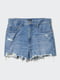 Вінтажні сині джинсові шорти | 6712507 | фото 7