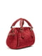 Бархатная красная сумочка с логотипом | 6712521 | фото 2