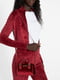 Оксамитова червона сумочка з логотипом | 6712521 | фото 4